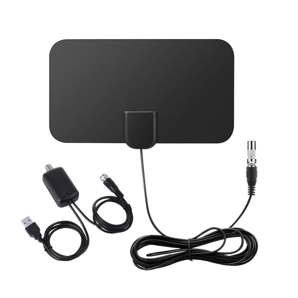 DollaTek Digital TV Antenna 50 Miles Range Signal Amplifier F-TV compatible HDTV Indoor 4K DVB-T2 ATSC Antenna