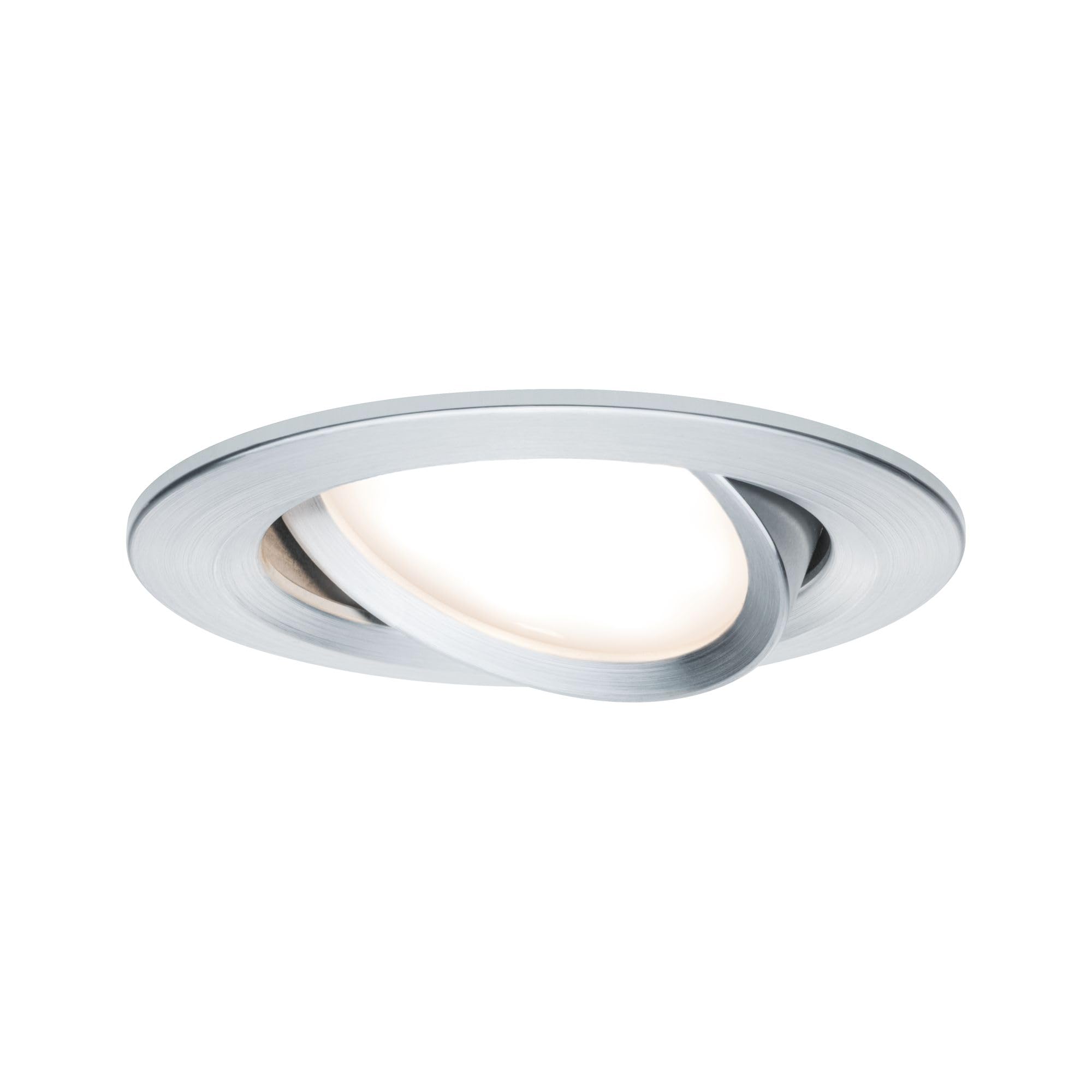 Paulmann 93902 Premium Recessed Light Set Coin Slim dimmable Round swiveling LED 1x6.8W 2700K 230V 51mm alu Turned/alu