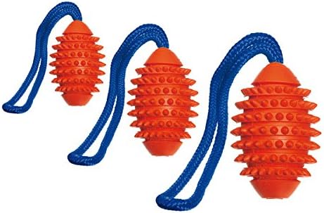 Karlie 45856 Boomer Aqua Football Solid Rubber, orange, 11 cm - Image 3
