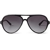 SORVINO Aviator Sunglasses for Women Men 70s Retro Double Bridge Glasses Trendy Black Blue Shades