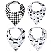 Bandana Drool Bibs With Snaps for Drooling and Teething 4 Pack Toddler Bibs Soft and Absorbent Boys and Girls Gift Sets