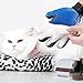 Pet Grooming Glove, Horhin Gentle Deshedding Brush Glove Efficient Hair Remover Brush Bathing Grooming Massage Gloves for Dogs, Cats & Horses with Long & Short Fur,Enhanced Five Finger Design-One Pair