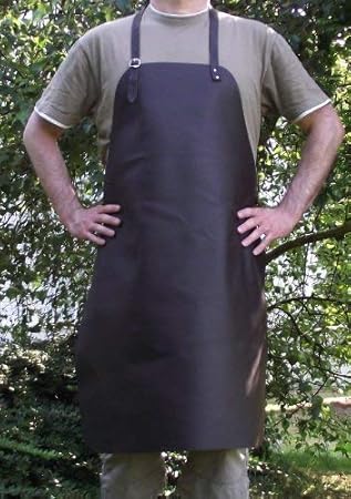 Schöne echt Leder Grillschürze - Kochschürze - Lederschürze - Kellnerschürze 70x90 cm - mit verstellbaren Riemen