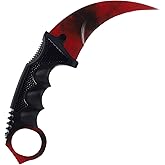 Milaloko Red Karambit Trainer Knife Without Cutting Edge Karambit Practice Training Knife with Sheath for Beginner 100% Safe 