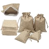 YUKUNTANG Burlap Bags, 20 Pcs Wedding Party Jewelry Favor Gift Candy Drawstring Pouch Burlap Sacks for Arts, Crafts, Presents, Snacks, Christmas, Thanksgiving (5