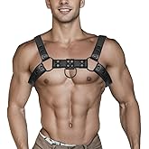 QUYUWOWO Harness for Men Adjustable Body Chest Harness Belt Clubwear for Halloween Christmas
