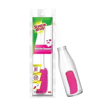 Scotch-Brite Plastic Bottle Cleaner Brush (Pink and White)