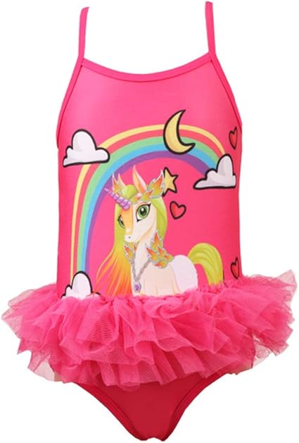 Hanhou Personalised Girls Swimming Costume One Piece Kids Swimsuit Bathing Suit Swimwear Childrens2 8 Red Red 128 134 Amazon Co Uk Kitchen Home