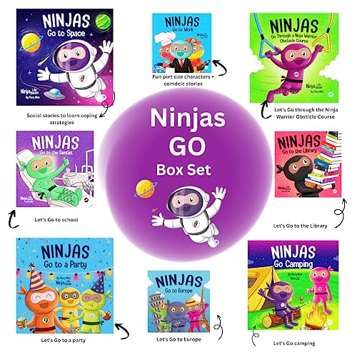 Ninja Life Hacks Ninjas Go! 8 Book Box Set (Books 73-80: Ninjas Go to the Dentist, Ninjas Go to Work, Ninjas Go to Space, Ninjas Go to the Library, Ninjas Go to a Party….)
