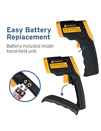 Etekcity Lasergrip   Termómetro de infrarrojos digital láser sin contacto, Agarre láser 774, Negro   Amarillo
