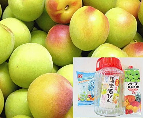 Amazon Co Jp お家で簡単 手作り梅酒セット 青梅 南高梅 氷砂糖 ホワイトリカー ビン 4点セット 食品 飲料 お酒