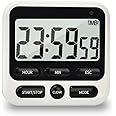 NKOVE Digital Kitchen Timer 24 Hour Clock and Alarm Function with Silent or Alarm Manual Switching Count UP or Down and Memory Function for Cooking, Baking, Meeting