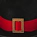 Three Musketeers Black Felt Hat with Red Sash and Feather