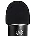 Foam Microphone Windscreen- Aedor Quality Sponge Mic Cover as a pop filter for Blue Yeti, Yeti Pro Condenser Microphones 2 Pack (Black)