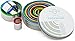 Ouddy 1 PCS 12 Piece Round Stainless Steel Cookie Set-Size On Every Cutter-Silicone Tops, Silver, Red, Blue Green, Yellow