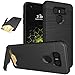 LG G6 Case, LUVVITT [Armor Wallet] Shockproof Slim Fit Dual Layer Protection Card Slot Holder Hybrid Cover with Kickstand for LG G6 - Black