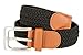 Women's Stretch Belt Braided Elastic Stretch Belt Casual Weave Canvas Fabric Woven Belt 1-3/8