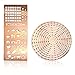 Stainless Steel Ruler Circle Stencil DIY with Letter Numbers Engraving Template for Bullet Journal Calendar Notebook Planner Agenda Scrapbook Album Craft Supplies for Adults Kids (Rose Gold)