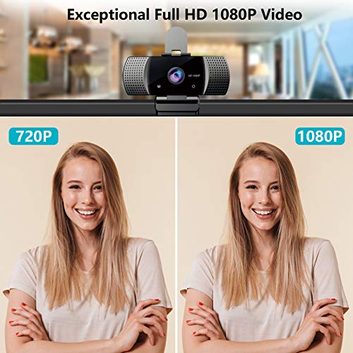 Webcam with Microphone Full 1080P HD with Privacy Cover & Tripod 110°Wide View Angle Plug and Play Laptop Desktop USB 2… - Image 2