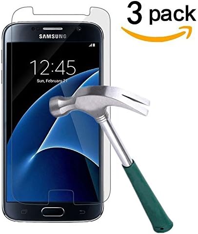 XtreMates Samsung Galaxy S7 Clear Tempered Glass Screen Protector [Anti-Bubble][9H Hardness] Screen Protector Screen protector for Samsung Galaxy S7 3-Pack.