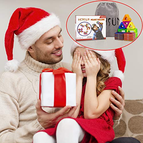 image for HENSUN Magnetic Blocks Building Set for Kids, Magnetic Tiles Education