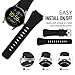 for Fossil Q Marshal Band, Lamshaw Classic Silicone Replacement Band for Fossil Q Marshal (Black)