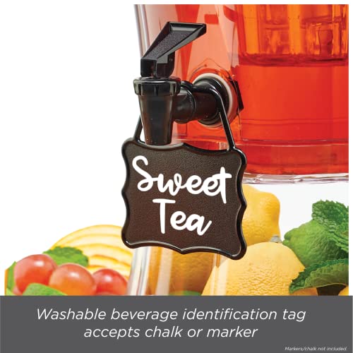 Buddeez 3.5 Gallon Beverage Dispenser Clear Drink Dispenser, 3.5 Gallon Plastic Beverage