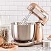 Dash Stand Mixer (Electric Mixer for Everyday Use): 6 Speed Stand Mixer with 3 qt Stainless Steel Mixing Bowl, Dough Hooks & Mixer Beaters for Dressings, Frosting, Meringues & More - Copper