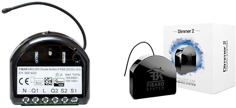 Fibaro Fibefgs 223 Relais Unterputzeinsatz 2 Schalter A 1 5kw Z Wave Schwarz Fibefgd 212 Universal Dimmer 2 Z Wave 250 W 3 6 V Weiss Amazon De Baumarkt
