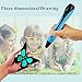 3D Printing Pen - 2019 Halloween Upgrade 3D Pen Gift with 12 Colors 1.75mm PLA Filament Refills and Stencil Safe for Kids Adults, Non-Clogging, Controllable Temperature, Auto Off, USB Charging - Blue