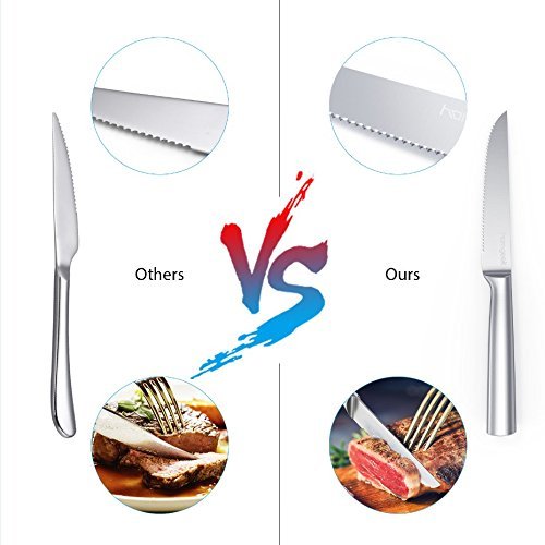 2 Homgeek+6+Piece+German+Stainless+Serrated