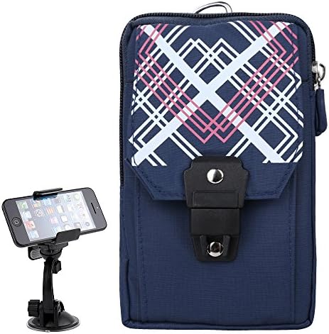 Blue Design Outdoor Hiking Bag for Aurora Keyone 4.5in / DTEK 60 Google Pixel 2 XL 6 / A7000 / P90 / Lenovo K4 Note / Blackberry Motion 5.5 + Universal Car Holder