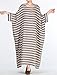 Mordenmiss Women's New Round Collar Stripes Plus Size Dresses Style 1-Medium Gray