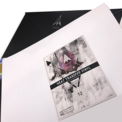 Heat Transfer Vinyl White, Iron on HTV Bundle Supplies for T Shirts, Fabric, Clothing - 12" x 12" - 12 Sheets Works with Cricut, Silhouette Cameoand and Other Cutter Machines - Thumbnail 2
