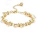 Opk Jewelry 18k Gold Plated Adjustable Women's Bracelets Beads Chain Wristband Wedding Bride Jewelry