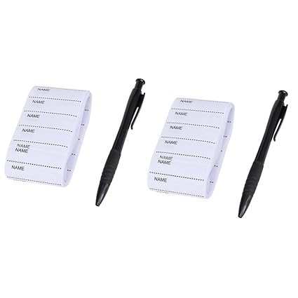 FLAMEER 200 Stück Namensetiketten Wäscheetiketten Etiketten mit Stifte für Kindergarten & Schule zum Einnähen