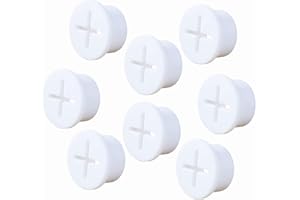 Keenkee 8 Pack Cable Cord Grommet 3/4 Inch Flexible Wire Rubber Grommets for Desk and Other Furniture Wall Hole Cover Cable Management Wire Organizer Cable Pass Through, White Color