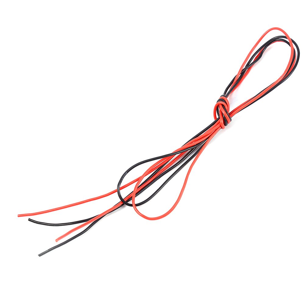20AWG Soft Silicone Electronic Cable Red & Black Wire For RC Car (1 Meter Red + 1 Meter Black)