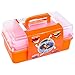 Smores Caddy with TWO FOLDING TRAYS -Smore Box That Keeps Your Marshmallow Roasting Sticks, Crackers, Chocolate Bars Organized -Fire Pit accessories Kit, Campfire Smore Skewers Storage Box(Orange)