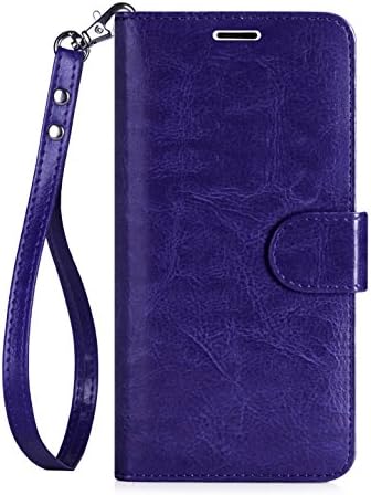 FYY Luxury PU Leather Wallet Case for iPhone 6 Plus/6s Plus, [Kickstand Feature] Flip Phone Case Protective Cover with [Card Holder] [Wrist Strap] for Apple iPhone 6 Plus/6s Plus 5.5" Purlpe