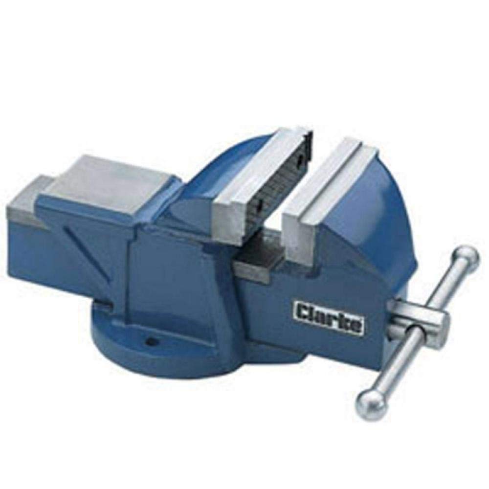 CLARKE METALWORK FIXED BENCH VICE 3" 75mm BLUE