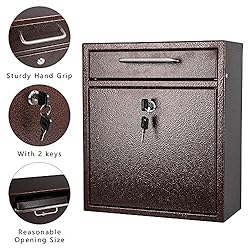 KYODOLED Steel Key Lock Mail Boxes Outdoor,Locking