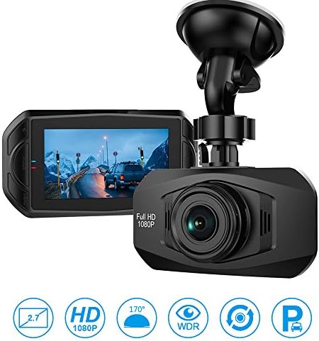 Car Camera Dash Cam 170 Wide Angle Car Black Box Camera Full HD Dashboard Camera for Cars, Car DVR Recorder Vehicle Dash Cam with G-Sensor Loop Recording WDR Motion Detection Super Night Vision
