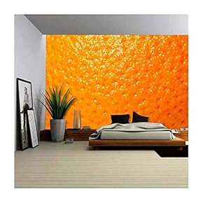 Orange Fruit Close Up - Removable Wall Mural | Self-Adhesive Large Wallpaper - 66x96 inches