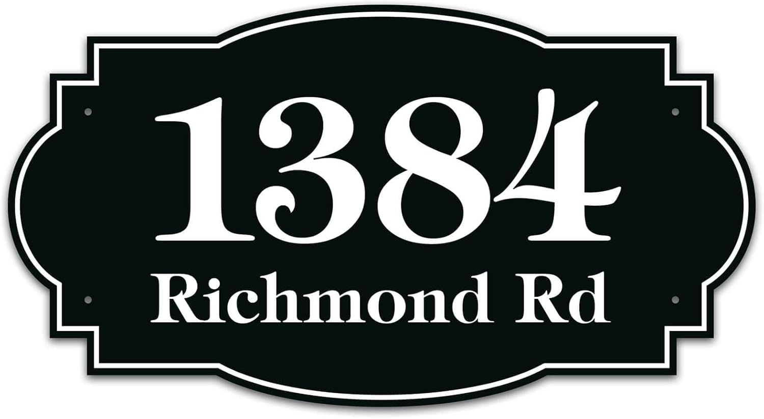 Plaques & Wall Art - House Address Sign, House Address Plaque, Indoor/Outdoor Use, 11x20 Inch, 22 Colors, Reflective Option, USA Made by My Sign Center (Victorian - Large)