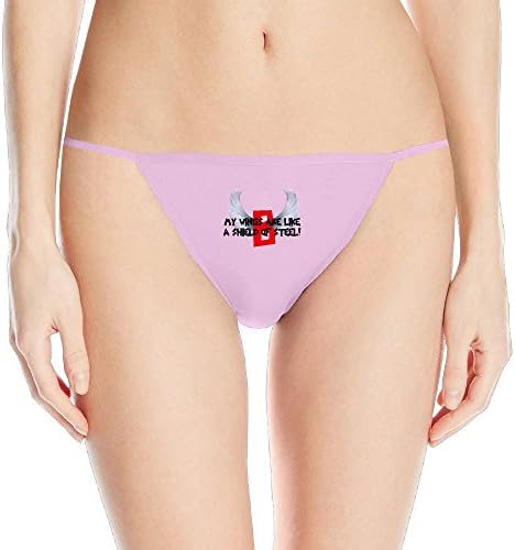 Women B With Wing Sexy G-string T-back Underwear Pink M
