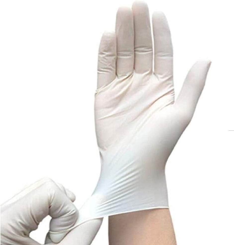 Disposable Kitchen Food Grade Catering Baking Multi-Purpose Beauty Salon Nitrile Durable Latex Rubber Gloves Thick Box of 50(2 Boxes)