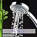 Eco Universal High Pressure 8 Setting Hand-held Rain Shower Head w/ 5ft Flexible hose– American Standard ShowerHead with Anti-Clogging Nozzles for High- Low Pressure Massage Spa Water Saving Output