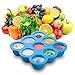 Samuelworld Baby Food Storage Container, Baby Food Freezer Tray with Lid, 9x2.5oz BPA Free, FDA Approved, Silicone, Perfect For Homemade Baby Food, Vegetable & Fruit Purees and Breast Milk (blue)