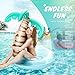 Palm Tree Pool Float with A Detachable Play Ball - Hill & Amber Giant Inflatable Pool Floats, Summer Inflatable Raft, Outdoor Water Lounge for Adults & Kids